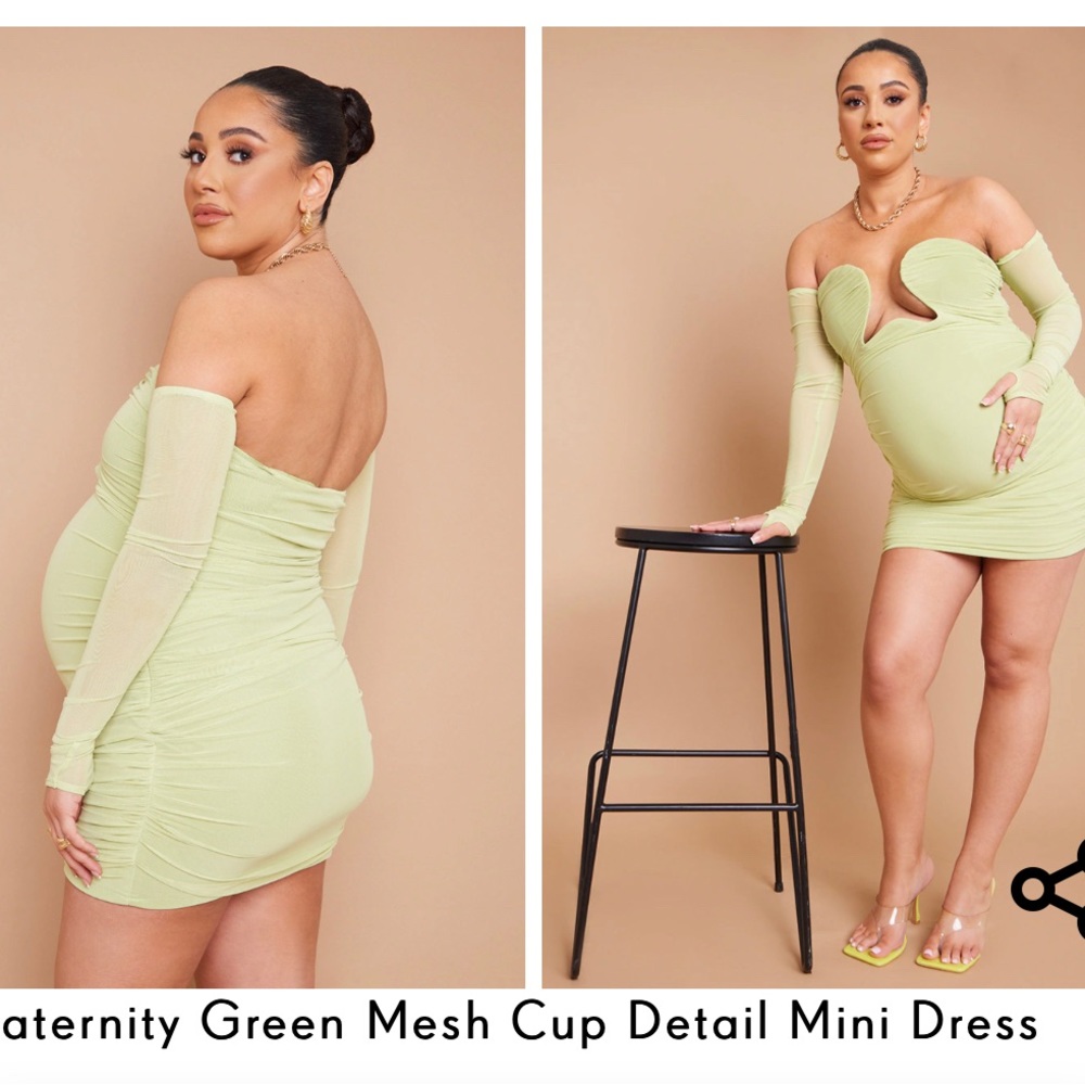 Sexy Maternity green dress. - Picture 1 of 2